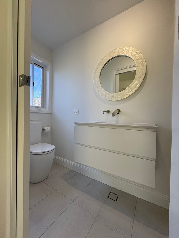 A renovated bathroom completed by Temple Constructions